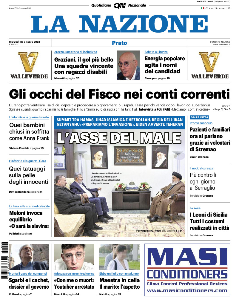 Prato - giovedì 26 Ottobre 2023