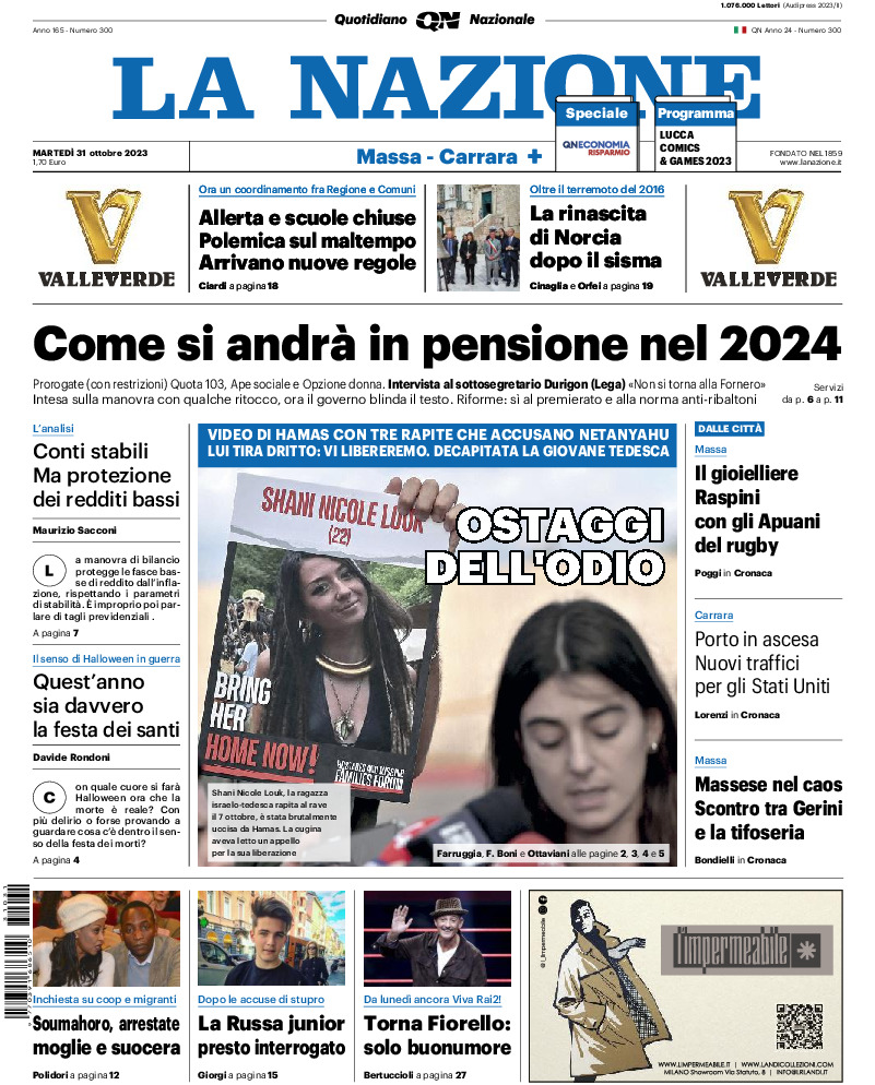Massa Carrara - martedì 31 Ottobre 2023
