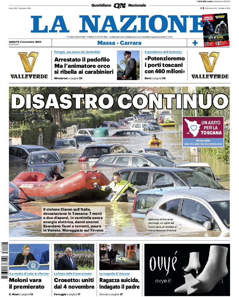 Massa Carrara - sabato 04 Novembre 2023