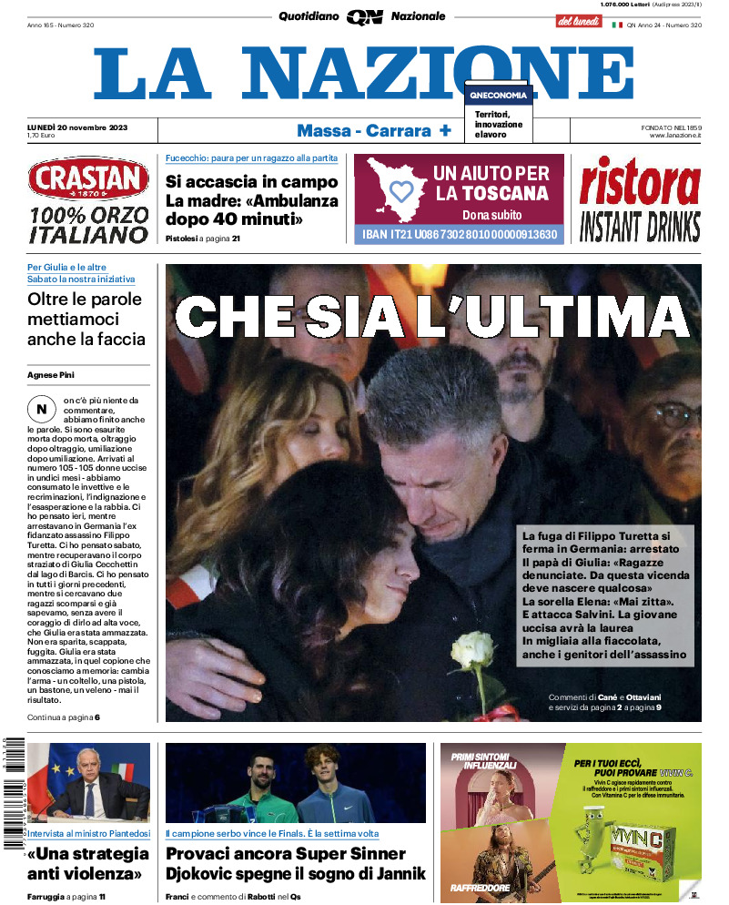 Massa Carrara - lunedì 20 Novembre 2023