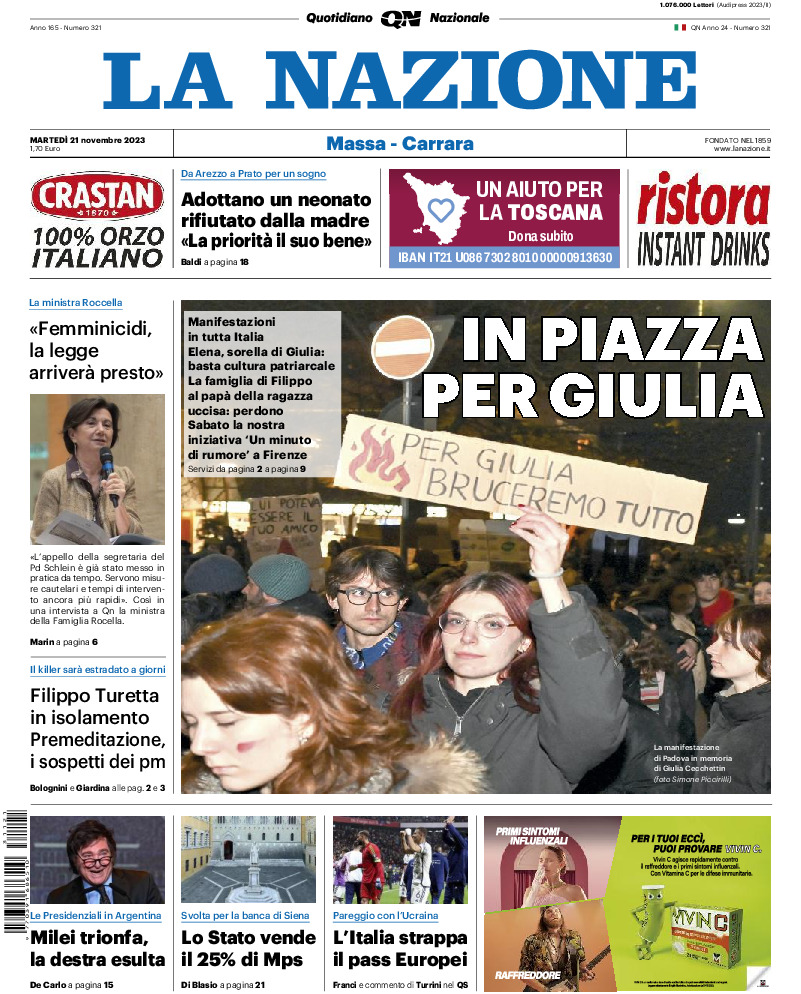 Massa Carrara - martedì 21 Novembre 2023