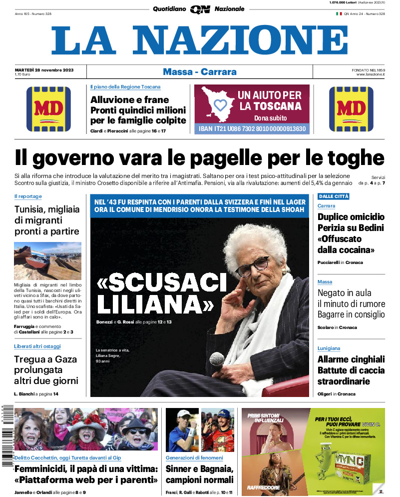 Massa Carrara - martedì 28 Novembre 2023