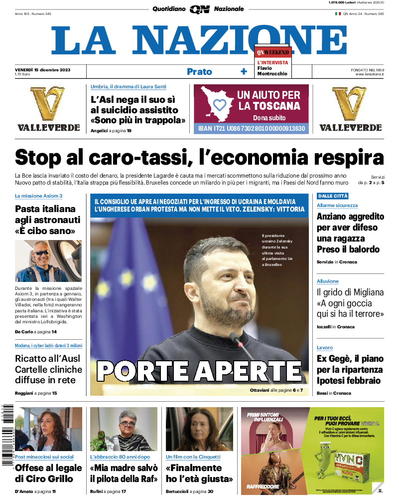 Prato - venerdì 15 Dicembre 2023