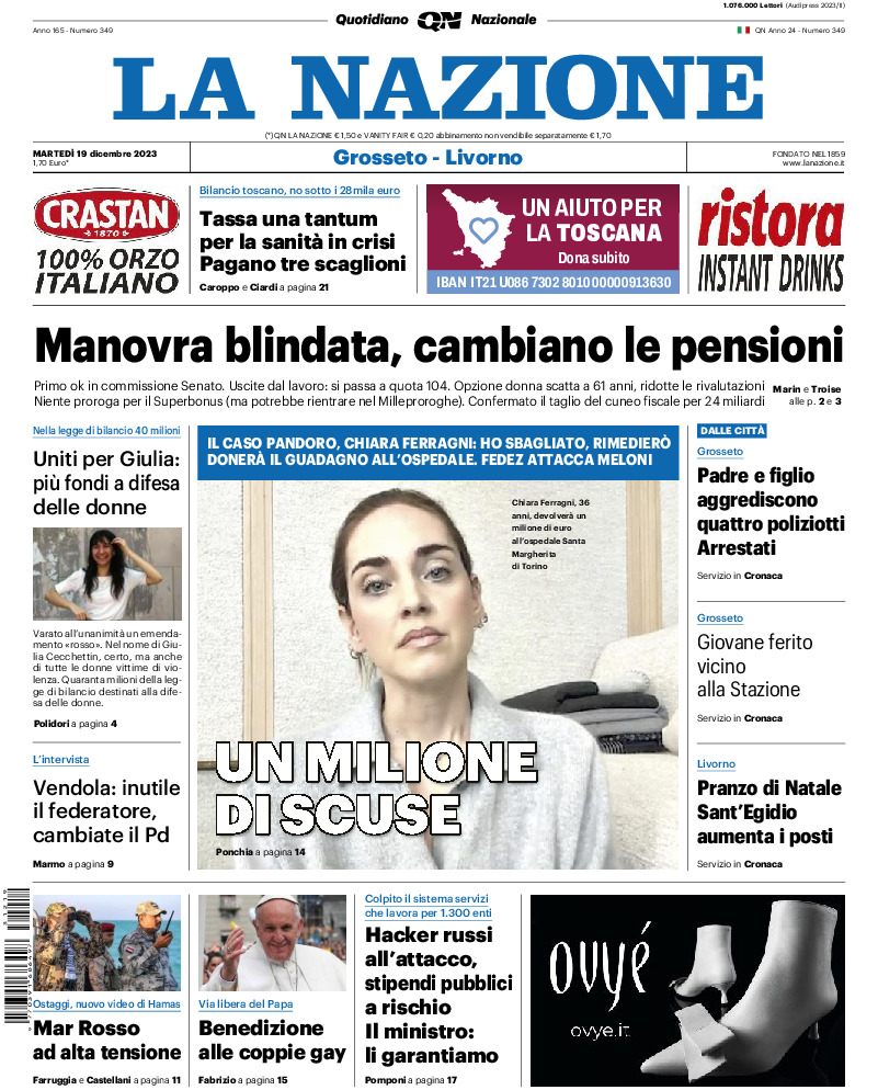 Livorno - martedì 19 Dicembre 2023
