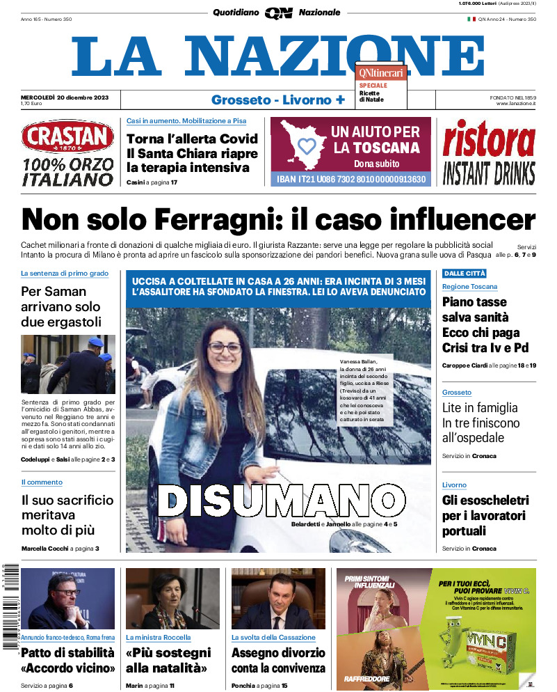 Livorno - mercoledì 20 Dicembre 2023
