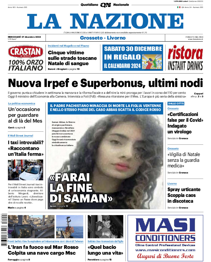 Livorno - mercoledì 27 Dicembre 2023