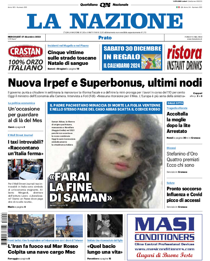 Prato - mercoledì 27 Dicembre 2023