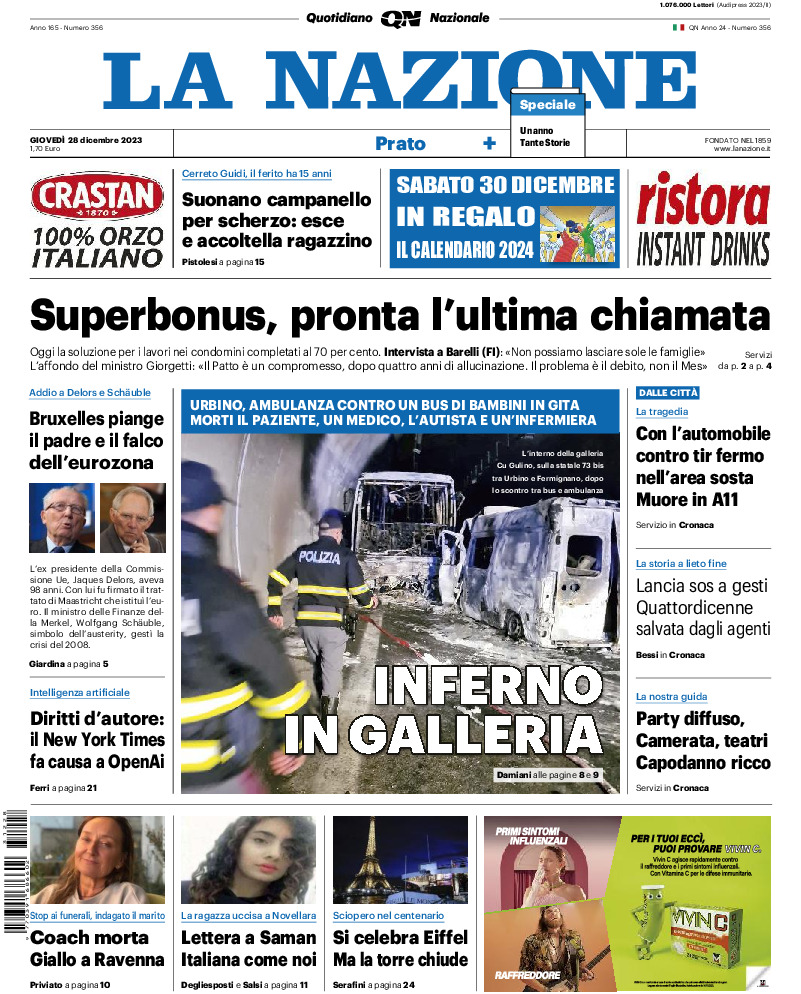 Prato - giovedì 28 Dicembre 2023