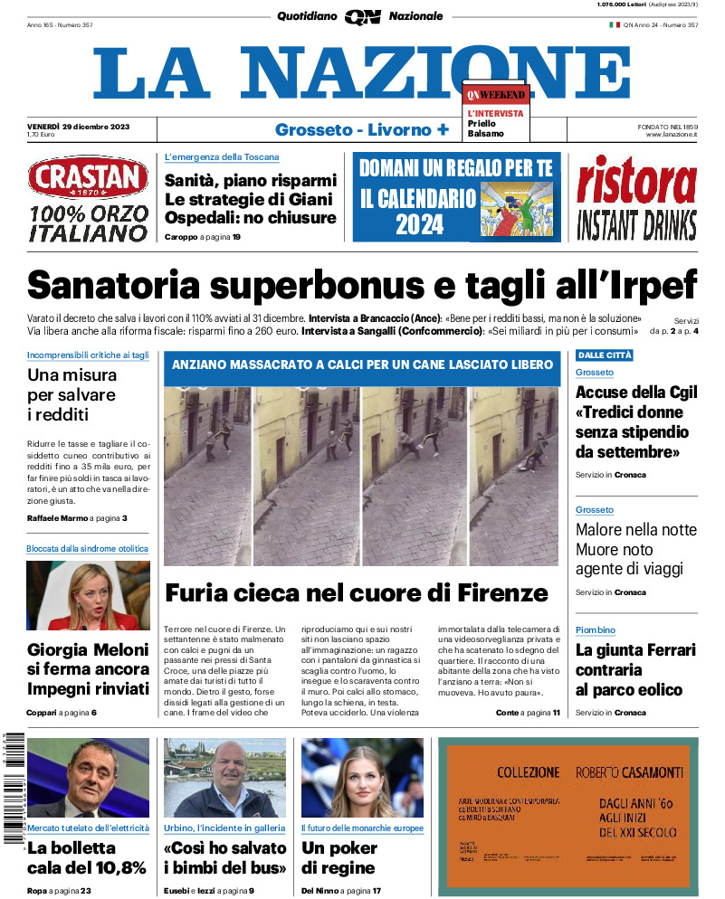 Livorno - venerdì 29 Dicembre 2023