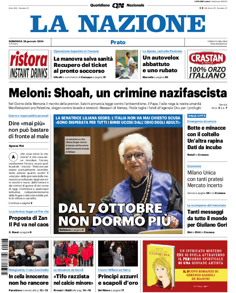 Prato - domenica 28 Gennaio 2024