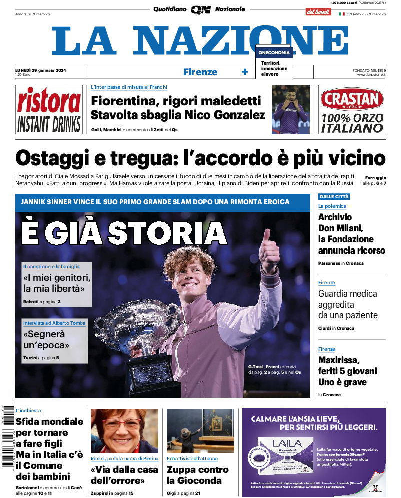 Firenze - lunedì 29 Gennaio 2024