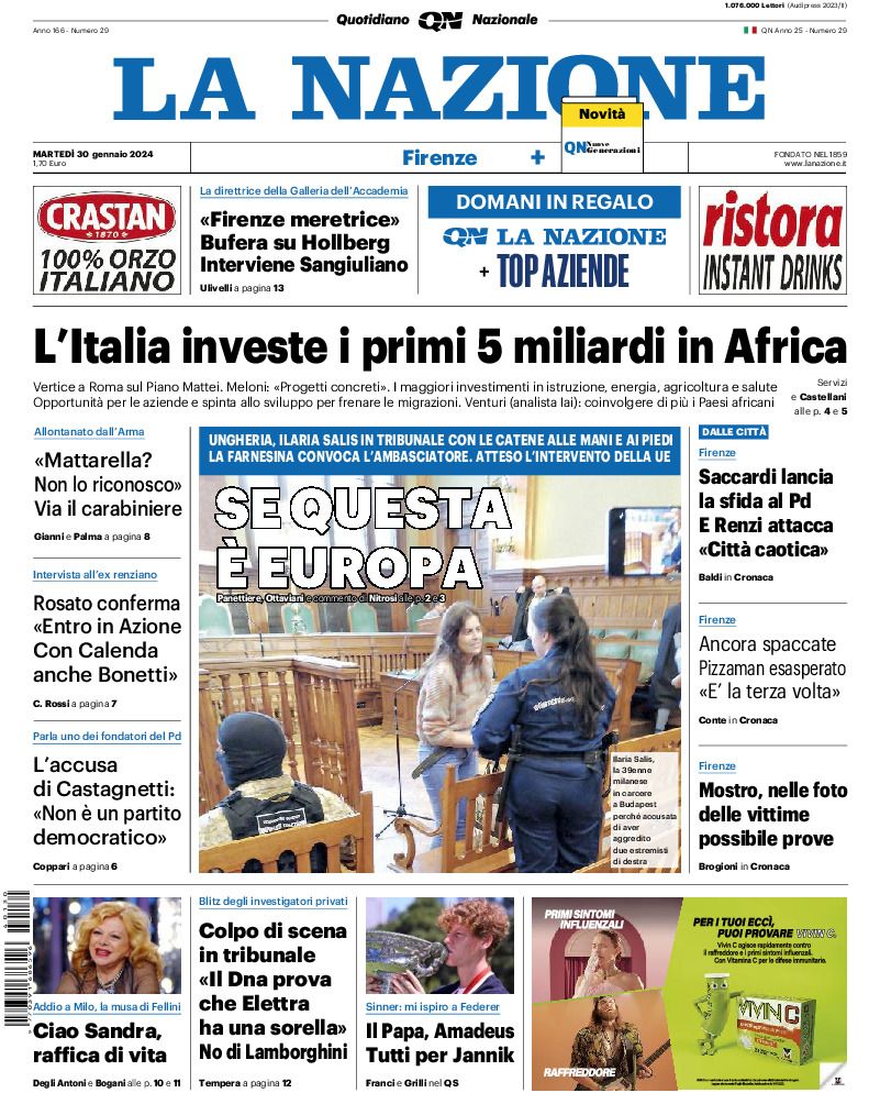 Firenze - martedì 30 Gennaio 2024