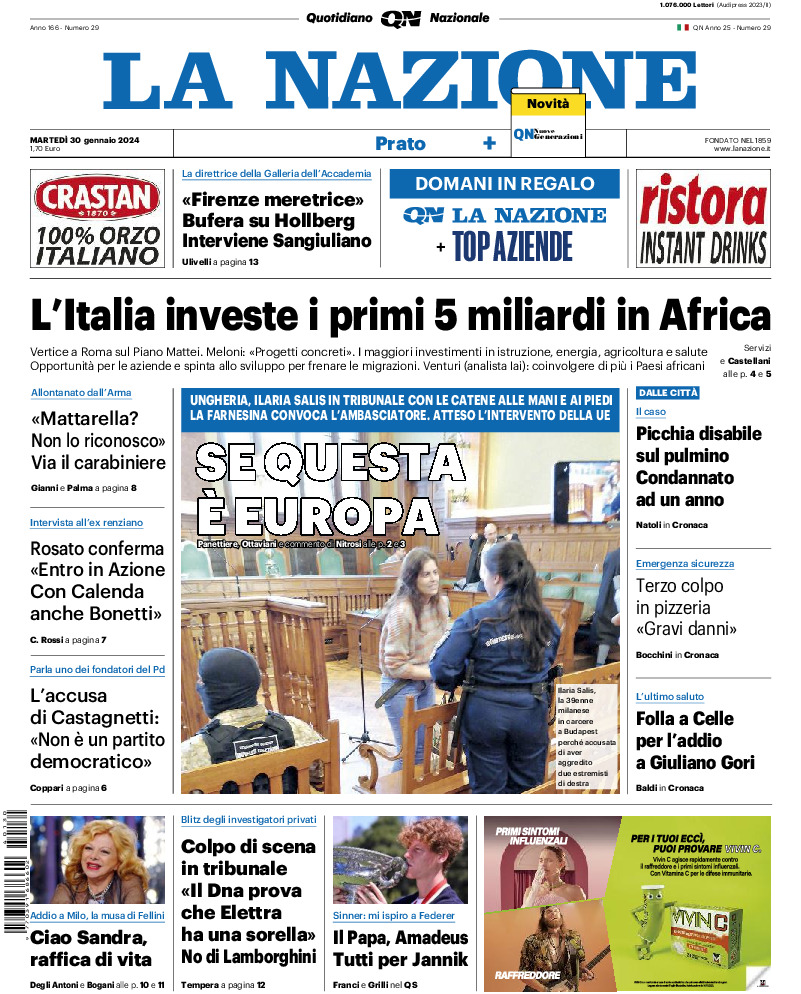 Prato - martedì 30 Gennaio 2024