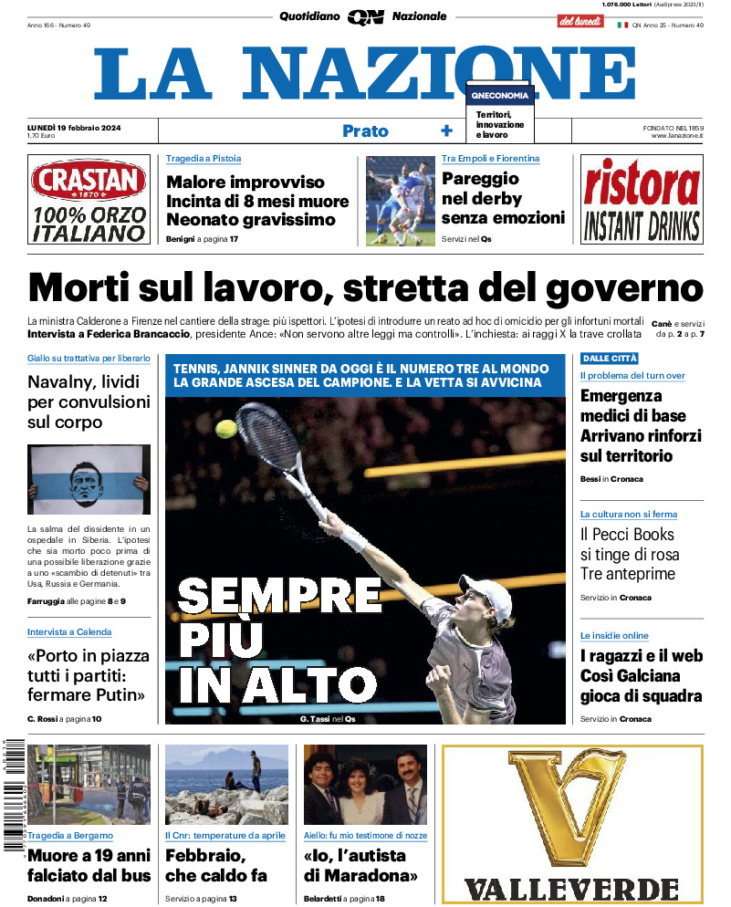 Prato - lunedì 19 Febbraio 2024