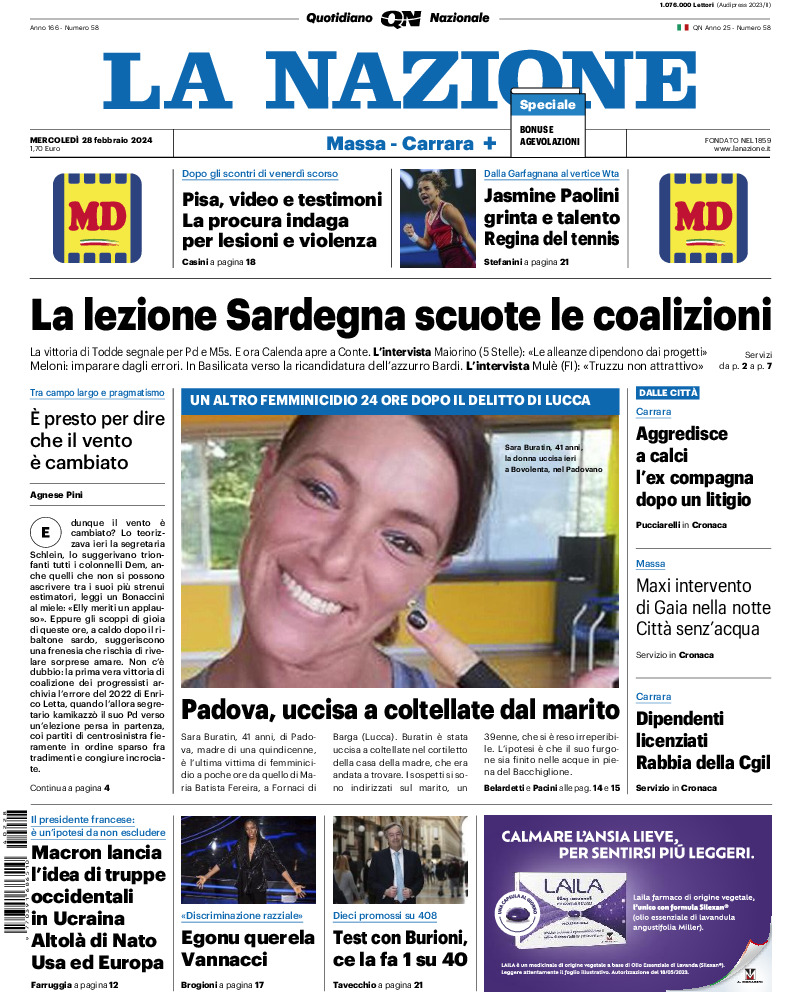 Massa Carrara - mercoledì 28 Febbraio 2024