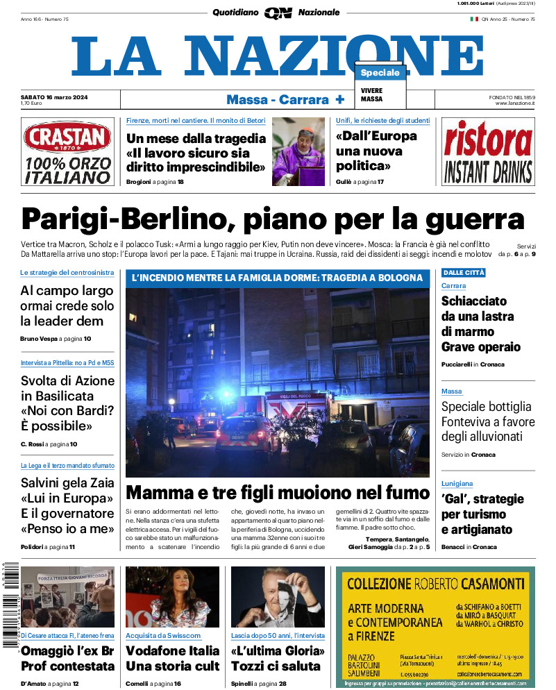 Massa Carrara - sabato 16 Marzo 2024