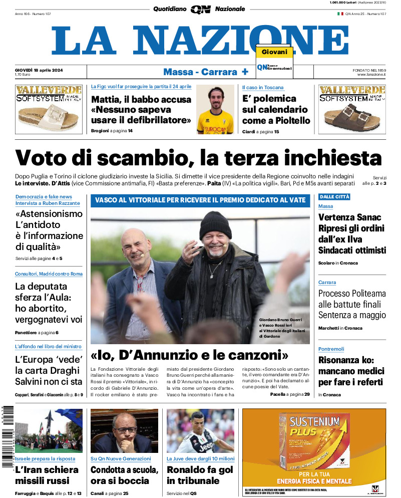 Massa Carrara - giovedì 18 Aprile 2024