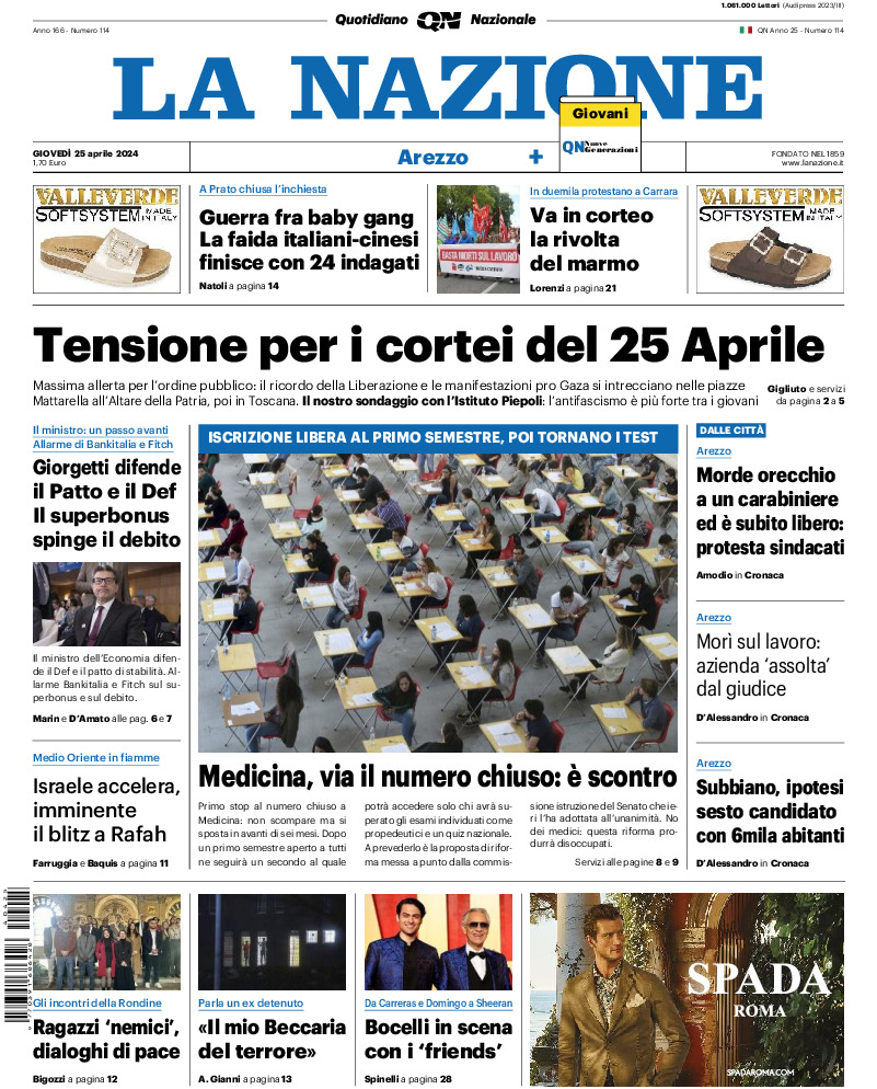 Arezzo - giovedì 25 Aprile 2024