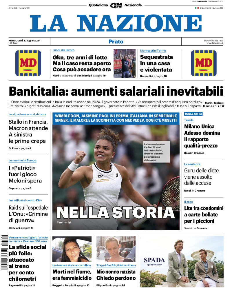 Prato - mercoledì 10 Luglio 2024
