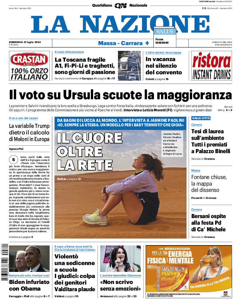 Massa Carrara - domenica 21 Luglio 2024