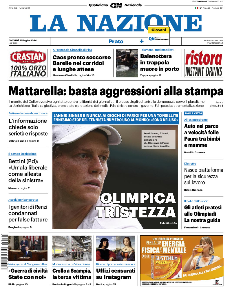 Prato - giovedì 25 Luglio 2024