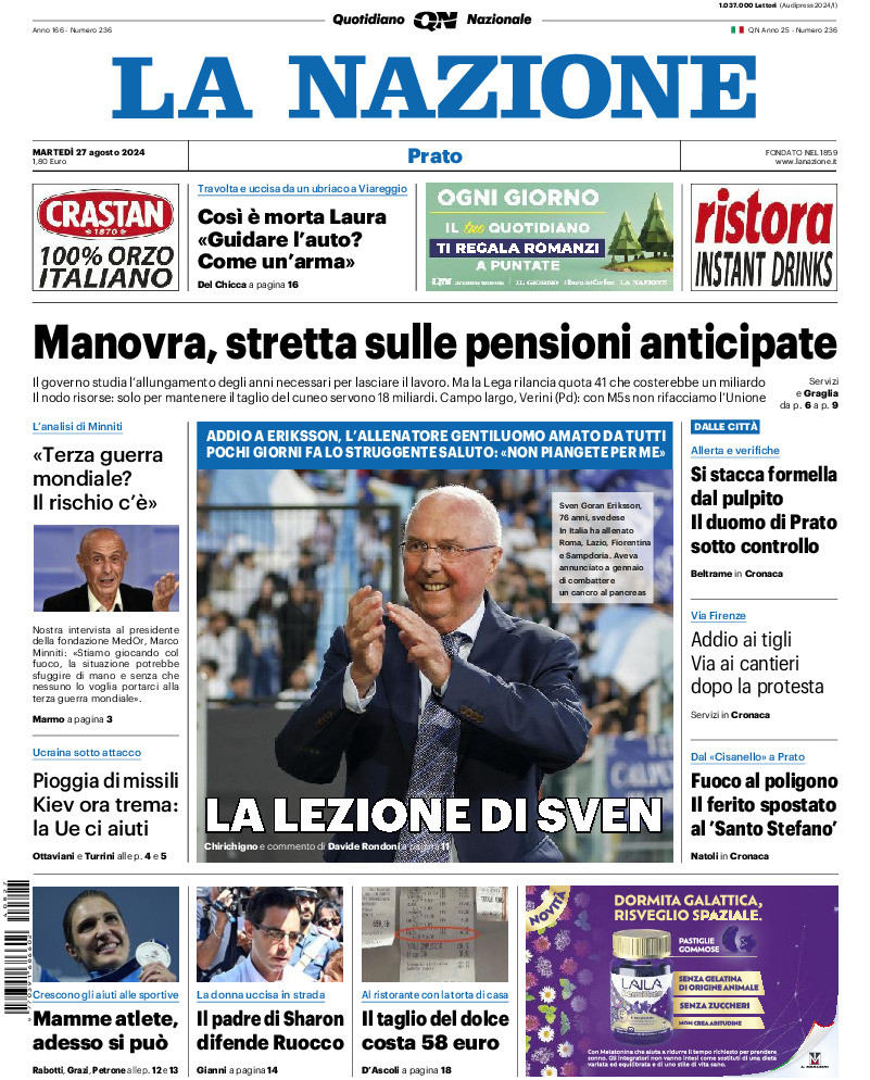 Prato - martedì 27 Agosto 2024