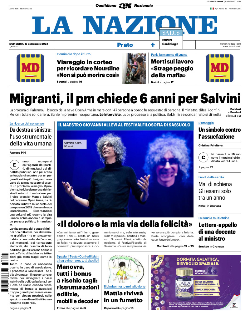 Prato - domenica 15 Settembre 2024