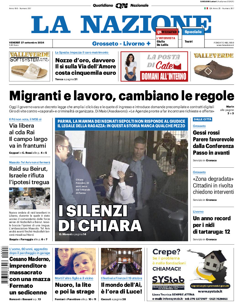 Livorno - venerdì 27 Settembre 2024