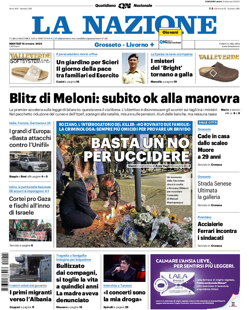 Livorno - martedì 15 Ottobre 2024