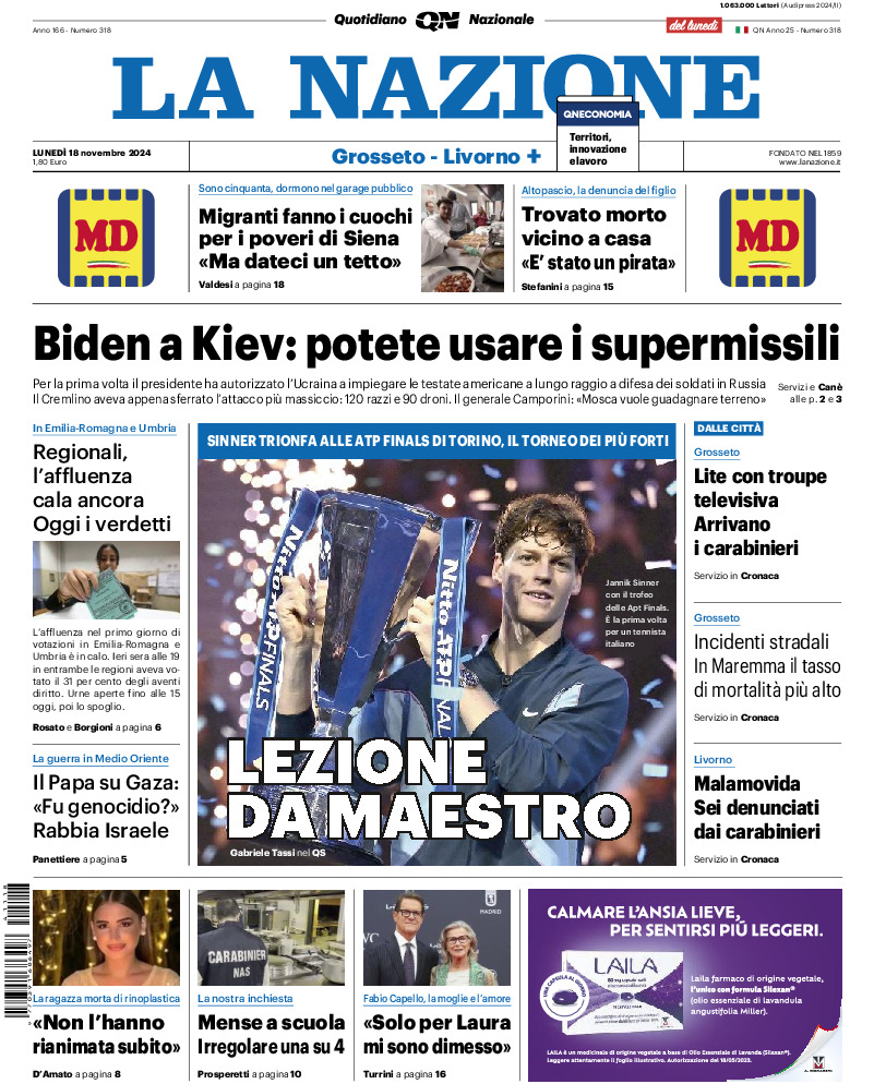 Livorno - lunedì 18 Novembre 2024