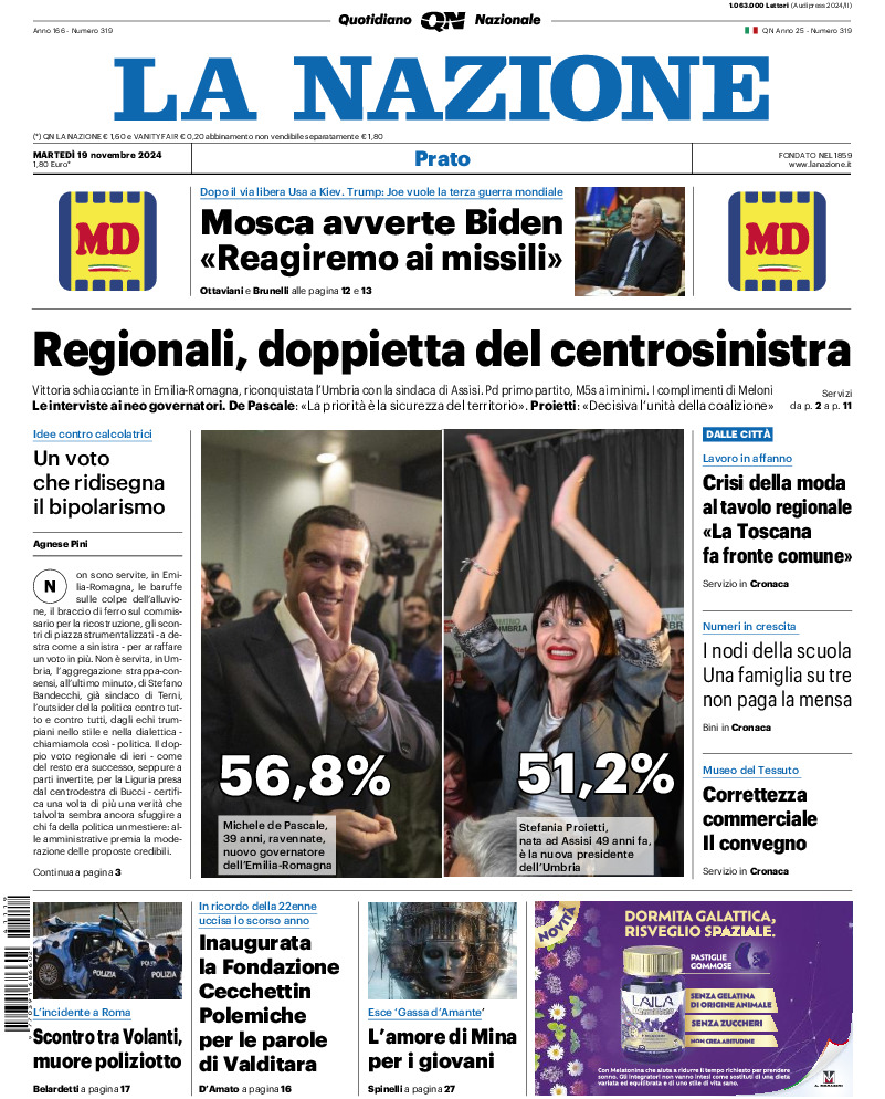 Prato - martedì 19 Novembre 2024