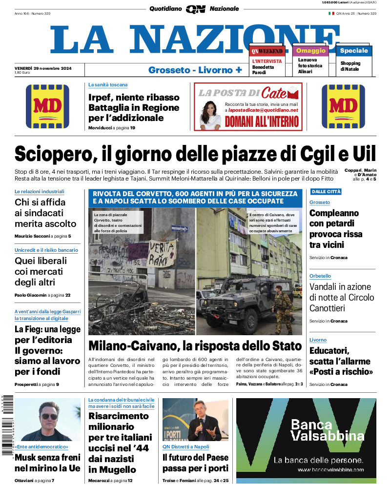 Livorno - venerdì 29 Novembre 2024