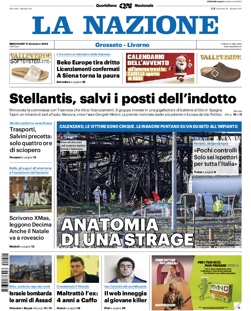 Livorno - mercoledì 11 Dicembre 2024