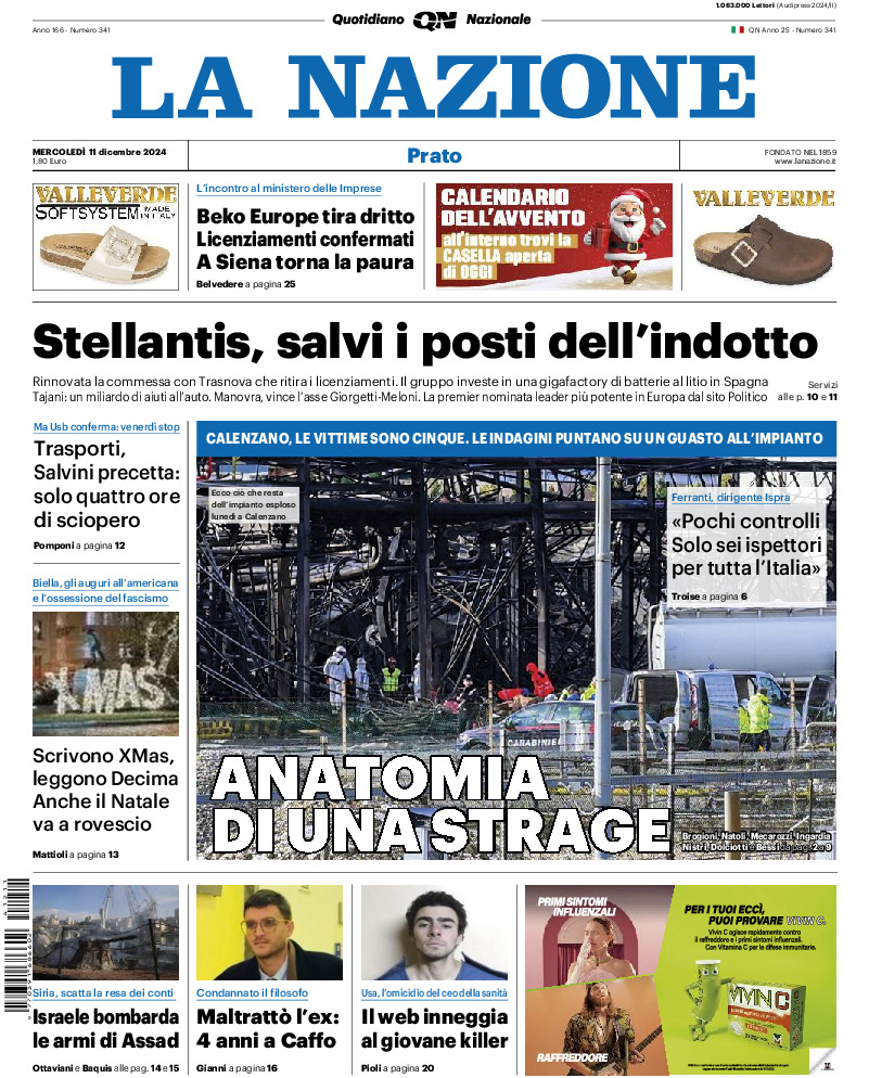 Prato - mercoledì 11 Dicembre 2024