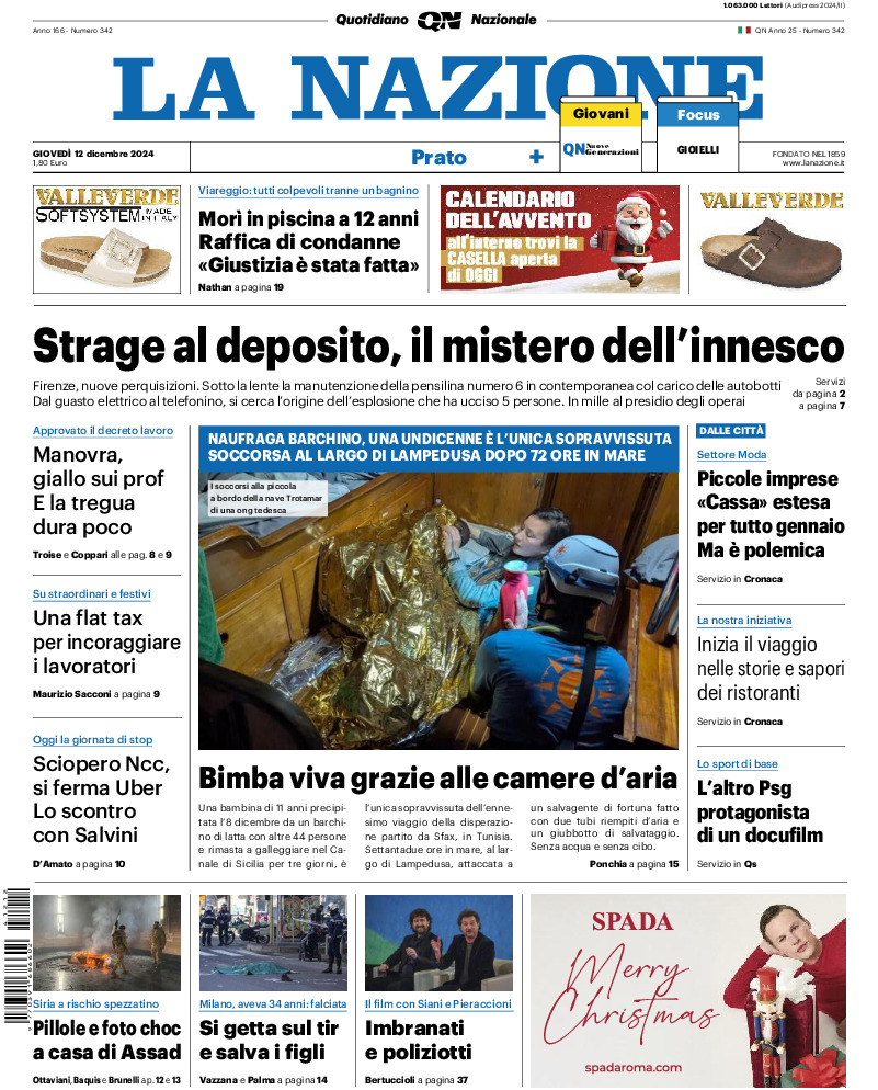 Prato - giovedì 12 Dicembre 2024