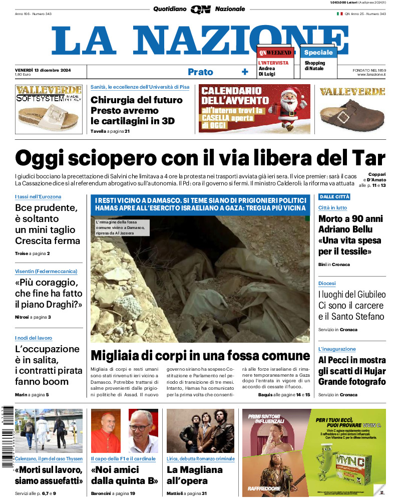 Prato - venerdì 13 Dicembre 2024