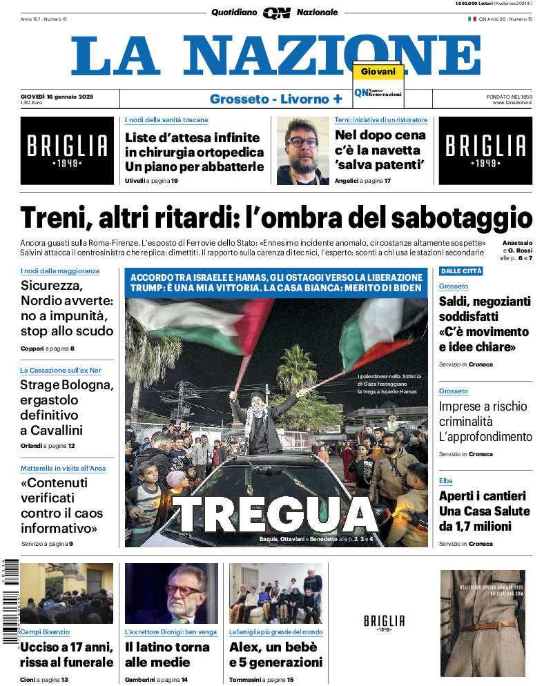 Livorno - giovedì 16 Gennaio 2025