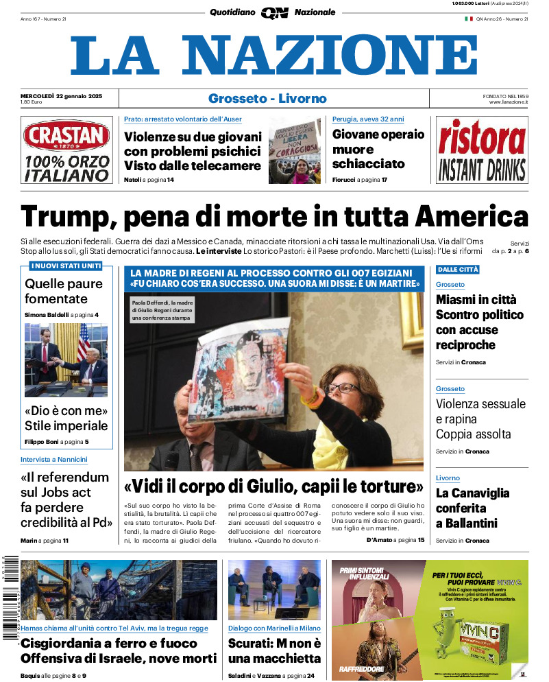 Livorno - mercoledì 22 Gennaio 2025