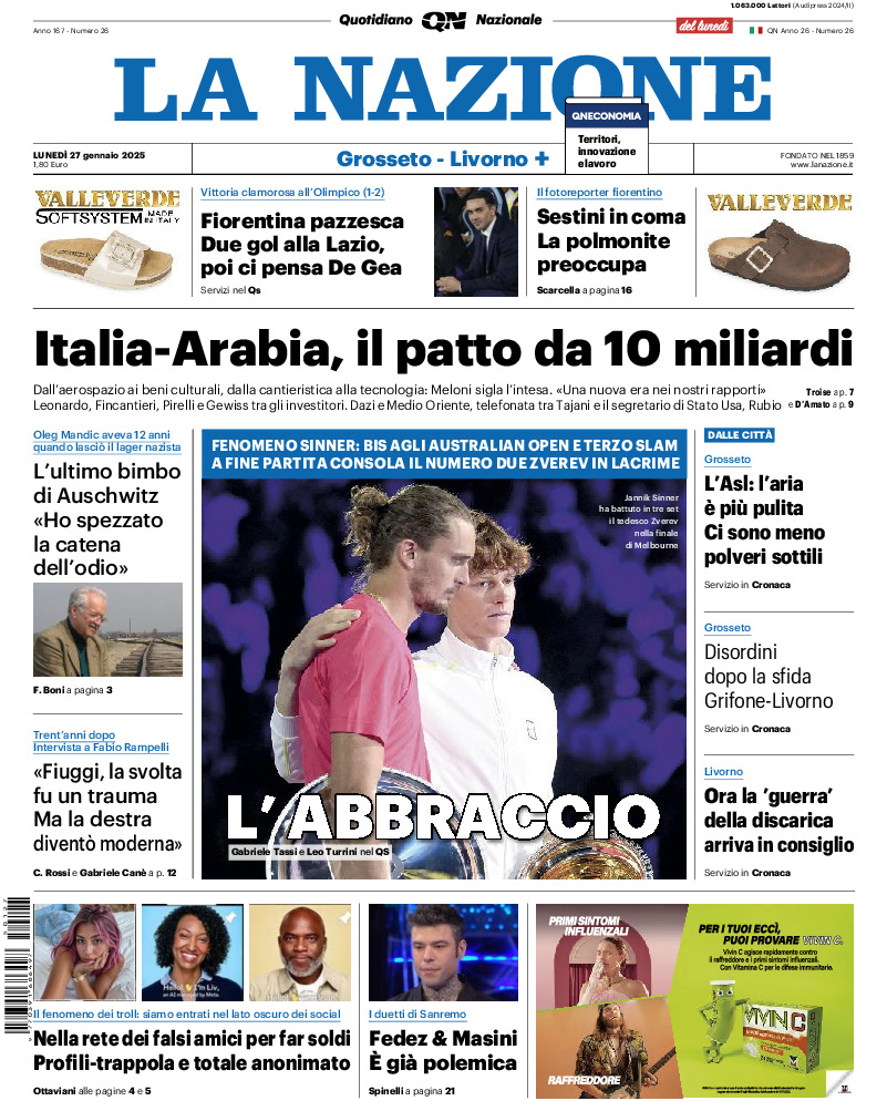 Livorno - lunedì 27 Gennaio 2025
