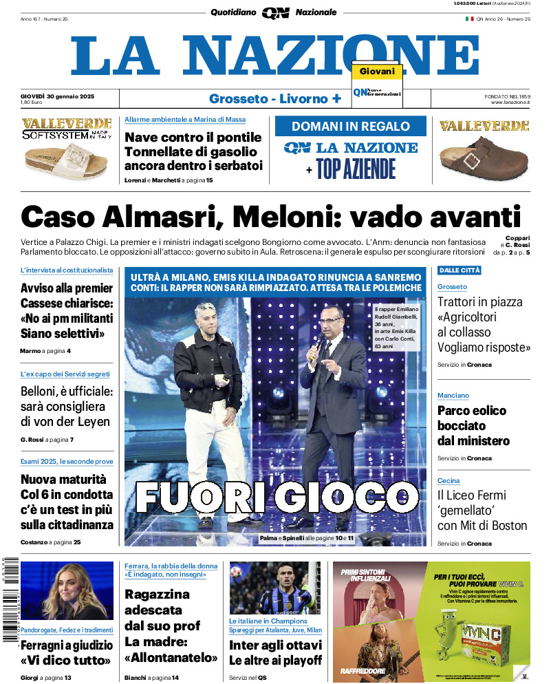 Livorno - giovedì 30 Gennaio 2025