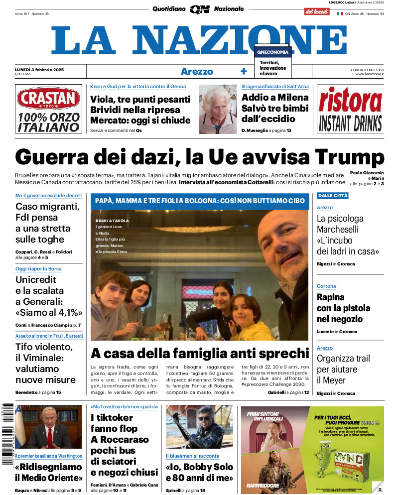 Arezzo - lunedì 03 Febbraio 2025