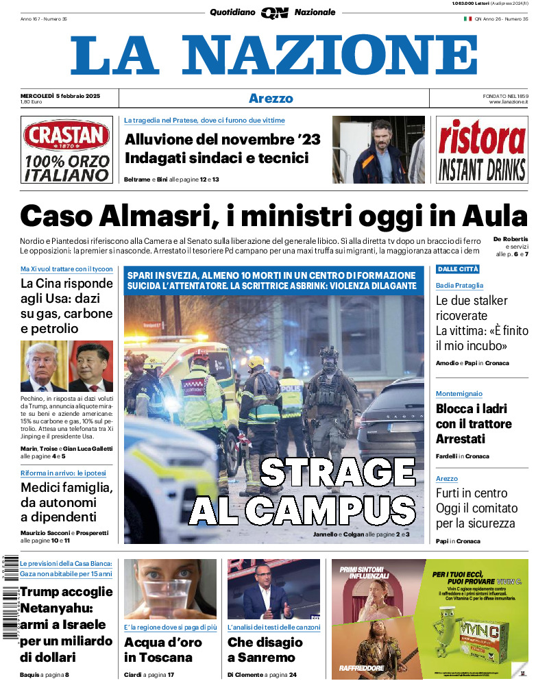 Arezzo - mercoledì 05 Febbraio 2025