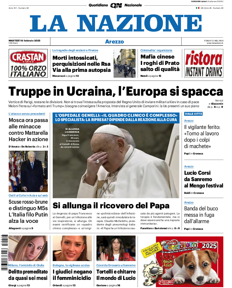 Arezzo - martedì 18 Febbraio 2025