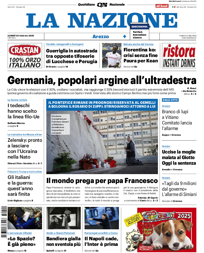 Arezzo - lunedì 24 Febbraio 2025