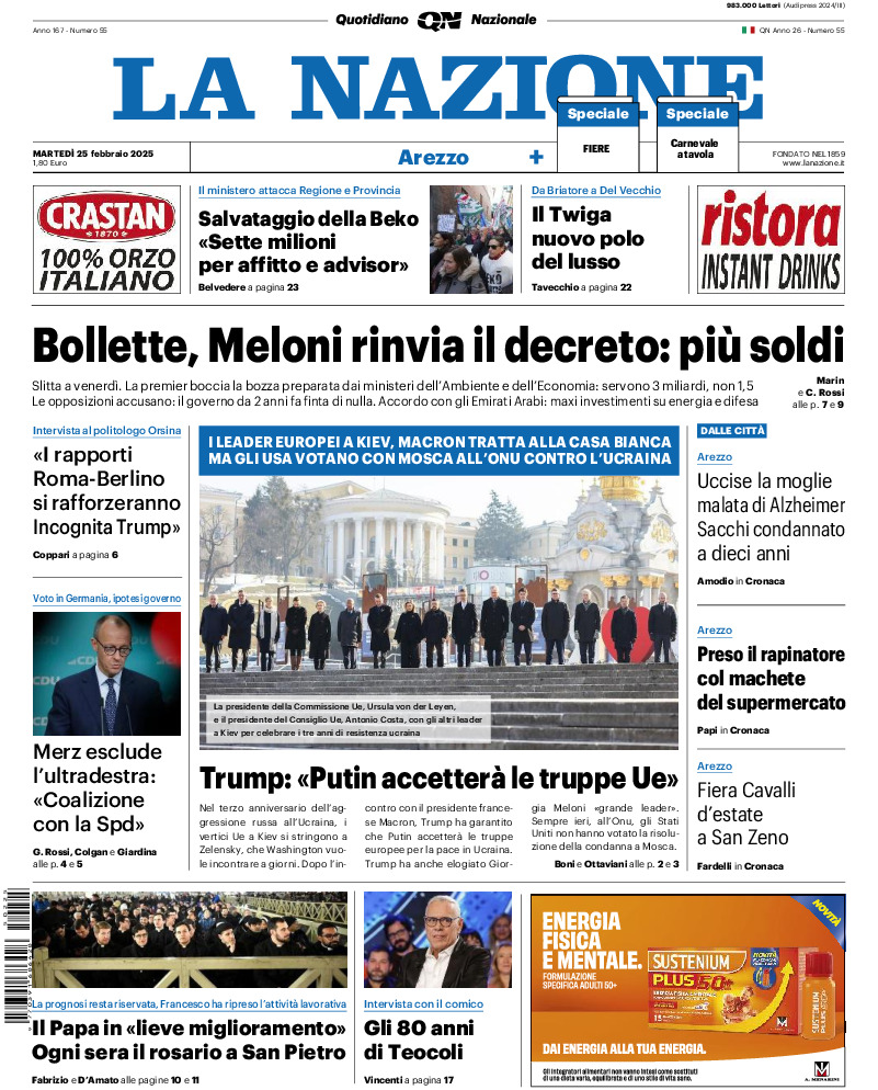 Arezzo - martedì 25 Febbraio 2025