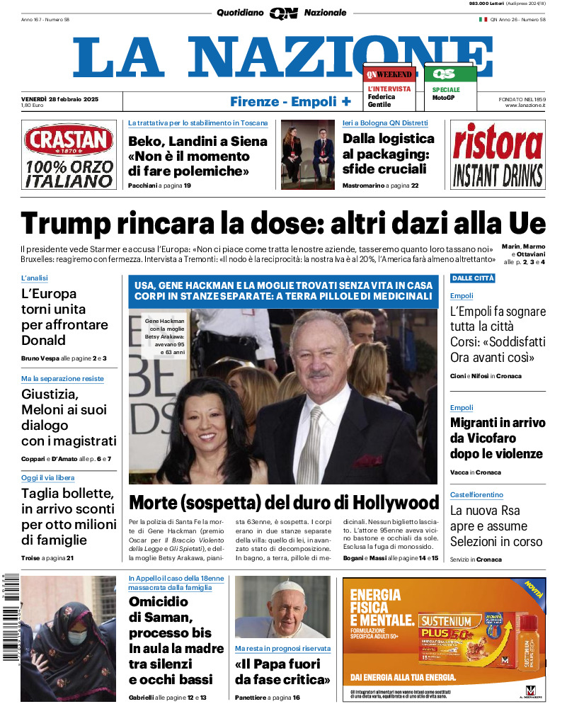Nazionale - venerdì 28 Febbraio 2025