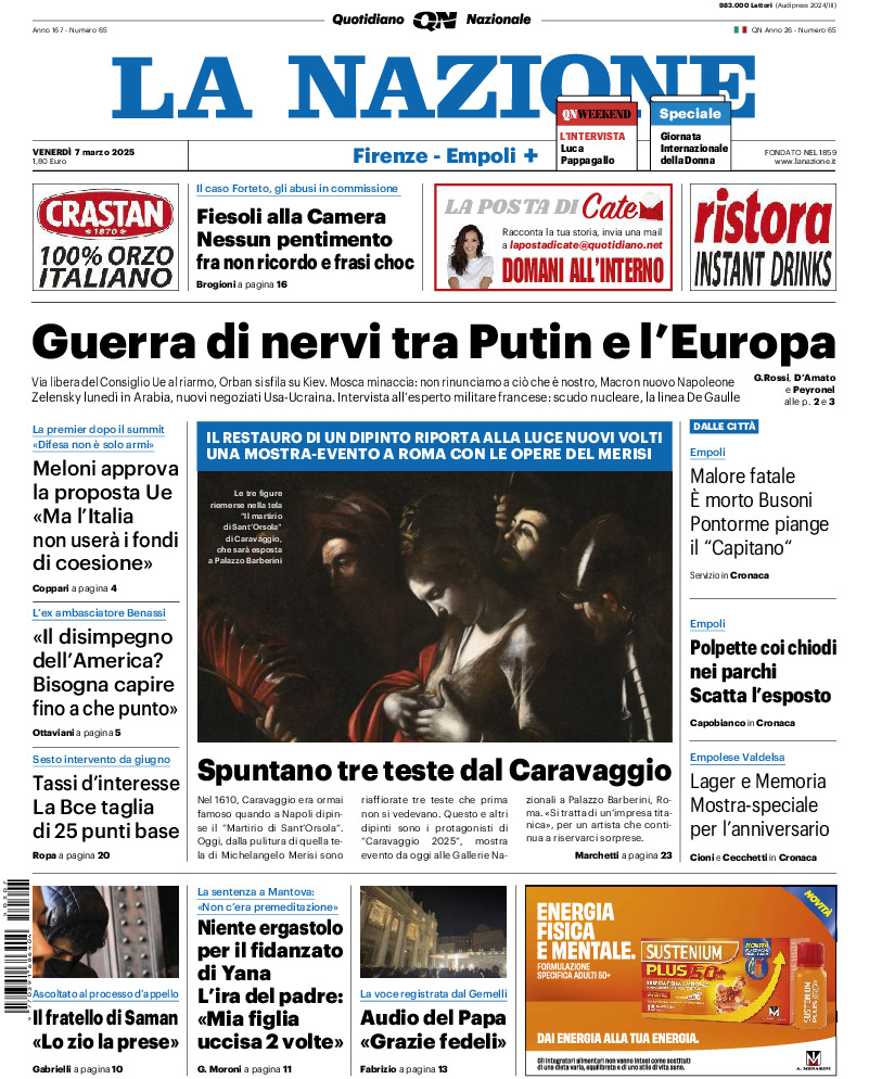 Nazionale - venerdì 07 Marzo 2025