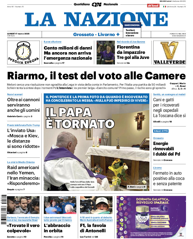 Livorno - lunedì 17 Marzo 2025