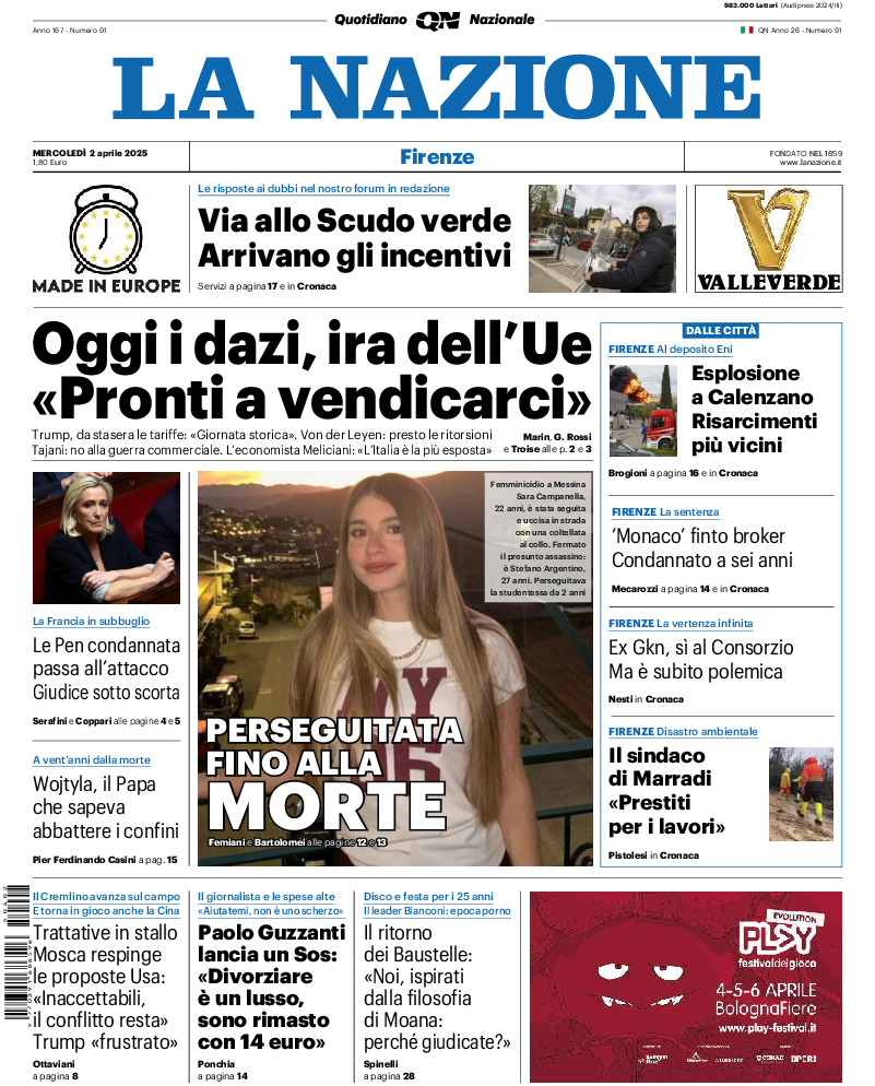 Firenze - mercoledì 02 Aprile 2025