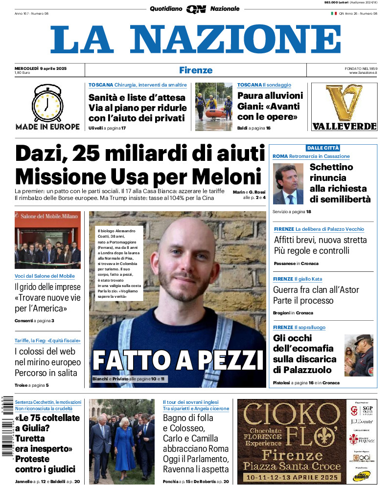 Firenze - mercoledì 09 Aprile 2025